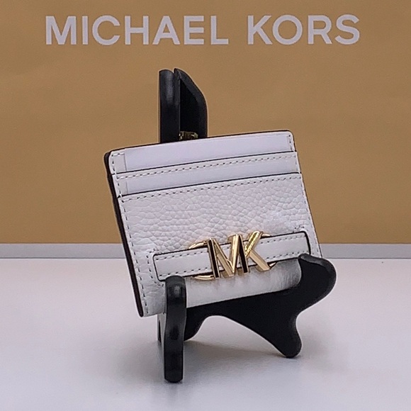 MICHAEL KORS Reed Large Pebbled Leather Card Holder Case Optic White NWT - Picture 10 of 10